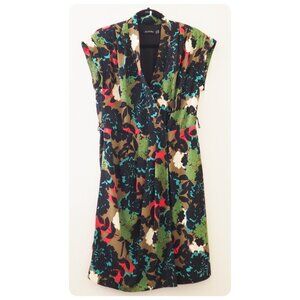 !! Marina Floral Cap Sleeve Wrap Dress sz 6